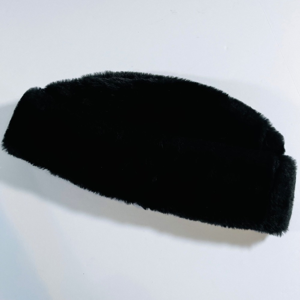 Vintage Muskrat Fur Trapper Hat Dark Brown USA Made XL